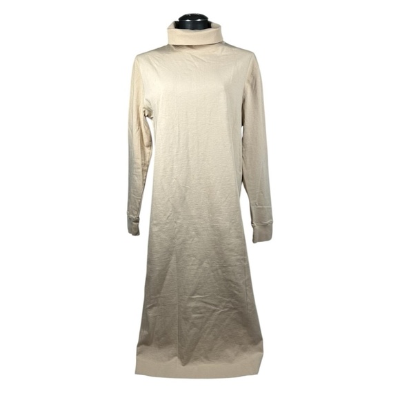Tibi Punto Milano Turtleneck T-Shirt Dress XS Runs Large Beige Knee Length - Picture 5 of 13